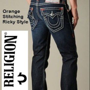 True Religion - Orange Stitching - Ricky - 32x34